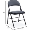 image:imageSTAPLES Folding amp Stacking Chair Faux Leather Black 8Pack