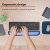 image:imageSTAPLES Gel Keyboard Wrist Rest Ergonomic NonSlip Wrist Support Cushion for Comfortable Typing Durable GelFilled Design Black CrystalBlue