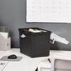 image:imageSTAPLES Hanging File Folder Box Storage Bin Organizer Snap Lid Letter amp Legal Size Documents Frost GrayBlack