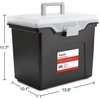image:imageSTAPLES Hanging File Folder Box Storage Bin Organizer Snap Lid Letter amp Legal Size Documents Frost GrayBlack