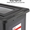 image:imageSTAPLES Hanging File Folder Box Storage Bin Organizer Snap Lid Letter amp Legal Size Documents Frost GrayBlack