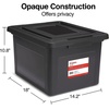 image:imageSTAPLES Hanging File Folder Box Storage Bin Organizer Snap Lid Letter amp Legal Size Documents Frost GrayBlack