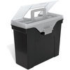 image:imageSTAPLES Hanging File Folder Box Storage Bin Organizer Snap Lid Letter amp Legal Size Documents Frost GrayBlack