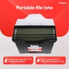 image:imageSTAPLES Hanging File Folder Box Storage Bin Organizer Snap Lid Letter amp Legal Size Documents Frost GrayBlack