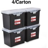 image:imageSTAPLES Hanging File Folder Box Storage Bin Organizer Snap Lid Letter amp Legal Size Documents Frost GrayBlack