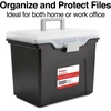 image:imageSTAPLES Hanging File Folder Box Storage Bin Organizer Snap Lid Letter amp Legal Size Documents Frost GrayBlack