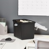 image:imageSTAPLES Hanging File Folder Box Storage Bin Organizer Snap Lid Letter amp Legal Size Documents Frost GrayBlack