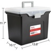 image:imageSTAPLES Hanging File Folder Box Storage Bin Organizer Snap Lid Letter amp Legal Size Documents Frost GrayBlack