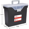 image:imageSTAPLES Hanging File Folder Box Storage Bin Organizer Snap Lid Letter amp Legal Size Documents Frost GrayBlack