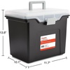 image:imageSTAPLES Hanging File Folder Box Storage Bin Organizer Snap Lid Letter amp Legal Size Documents Frost GrayBlack