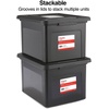 image:imageSTAPLES Hanging File Folder Box Storage Bin Organizer Snap Lid Letter amp Legal Size Documents Frost GrayBlack