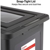 image:imageSTAPLES Hanging File Folder Box Storage Bin Organizer Snap Lid Letter amp Legal Size Documents Frost GrayBlack