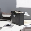 image:imageSTAPLES Hanging File Folder Box Storage Bin Organizer Snap Lid Letter amp Legal Size Documents Frost GrayBlack