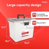 image:imageSTAPLES Hanging File Folder Box Storage Bin Organizer Snap Lid Letter amp Legal Size Documents Frost GrayClear