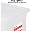 image:imageSTAPLES Hanging File Folder Box Storage Bin Organizer Snap Lid Letter amp Legal Size Documents Frost GrayClear