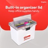 image:imageSTAPLES Hanging File Folder Box Storage Bin Organizer Snap Lid Letter amp Legal Size Documents Frost GrayClear
