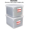 image:imageSTAPLES Hanging File Folder Box Storage Bin Organizer Snap Lid Letter amp Legal Size Documents Frost GrayClear