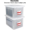 image:imageSTAPLES Hanging File Folder Box Storage Bin Organizer Snap Lid Letter amp Legal Size Documents Frost GrayClear