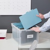 image:imageSTAPLES Hanging File Folder Box Storage Bin Organizer Snap Lid Letter amp Legal Size Documents Frost GrayClear