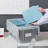 image:imageSTAPLES Hanging File Folder Box Storage Bin Organizer Snap Lid Letter amp Legal Size Documents Frost GrayClear
