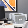 image:imageSTAPLES Hanging File Folder Box Storage Bin Organizer Snap Lid Letter amp Legal Size Documents Frost GrayClear