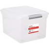 image:imageSTAPLES Hanging File Folder Box Storage Bin Organizer Snap Lid Letter amp Legal Size Documents Frost GrayClear