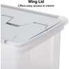 image:imageSTAPLES Hanging File Folder Box Storage Bin Organizer Snap Lid Letter amp Legal Size Documents Frost GrayClear