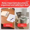 image:imageSTAPLES Hanging File Folder Box Storage Bin Organizer Snap Lid Letter amp Legal Size Documents Frost GrayClear