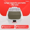 image:imageSTAPLES Hanging File Folder Box Storage Bin Organizer Snap Lid Letter amp Legal Size Documents Frost GrayClear