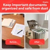 image:imageSTAPLES Hanging File Folder Box Storage Bin Organizer Snap Lid Letter amp Legal Size Documents Frost GrayClear