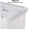 image:imageSTAPLES Hanging File Folder Box Storage Bin Organizer Snap Lid Letter amp Legal Size Documents Frost GrayClear