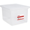 image:imageSTAPLES Hanging File Folder Box Storage Bin Organizer Snap Lid Letter amp Legal Size Documents Frost GrayClear