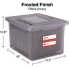 image:imageSTAPLES Hanging File Folder Box Storage Bin Organizer Snap Lid Letter amp Legal Size Documents Frost GrayGray
