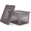 image:imageSTAPLES Hanging File Folder Box Storage Bin Organizer Snap Lid Letter amp Legal Size Documents Frost GrayGray