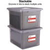image:imageSTAPLES Hanging File Folder Box Storage Bin Organizer Snap Lid Letter amp Legal Size Documents Frost GrayGray