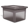 image:imageSTAPLES Hanging File Folder Box Storage Bin Organizer Snap Lid Letter amp Legal Size Documents Frost GrayGray