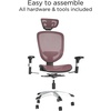 image:imageSTAPLES Hyken Ergonomic Task Chair Mesh Ergonomic Lumbar Support Swivel BlackMaroon