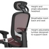 image:imageSTAPLES Hyken Ergonomic Task Chair Mesh Ergonomic Lumbar Support Swivel BlackMaroon