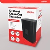 image:imageStaples 10Sheet MicroCut Paper Shredder AntiJam for Office amp Home Use 5 Gallon PullOut Bin Black12 Sheet Tall