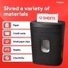 image:imageStaples 10Sheet MicroCut Paper Shredder AntiJam for Office amp Home Use 5 Gallon PullOut Bin Black12 Sheet Tall