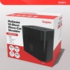 image:imageStaples 10Sheet MicroCut Paper Shredder AntiJam for Office amp Home Use 5 Gallon PullOut Bin Black12 Sheet Wide
