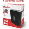 image:imageStaples 8Sheet CrossCut Paper Shredder AntiJam Shreds PaperCredit CardsStaples for Office amp Home Use with 36 Gallon Bin Black12 Sheet