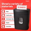 image:imageStaples 8Sheet CrossCut Paper Shredder AntiJam Shreds PaperCredit CardsStaples for Office amp Home Use with 36 Gallon Bin Black15 Sheet