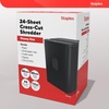 image:imageStaples 8Sheet CrossCut Paper Shredder AntiJam Shreds PaperCredit CardsStaples for Office amp Home Use with 36 Gallon Bin Black24 Sheet