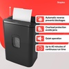 image:imageStaples 8Sheet CrossCut Paper Shredder AntiJam Shreds PaperCredit CardsStaples for Office amp Home Use with 36 Gallon Bin Black24 Sheet