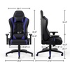 image:imageStaples Emerge Vartan Gaming Chair Ergonomic Adjustable Height Swivel Black 2Pack