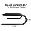 image:imageStaples Large Monitor Riser for up to 46 MonitorTV Black Desktop Stand for Ergonomic Viewing amp Storage 2Pack