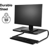 image:imageStaples Large Monitor Riser for up to 46 MonitorTV Black Desktop Stand for Ergonomic Viewing amp Storage 2Pack
