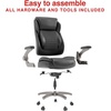 image:imageStaples Randolph Ergonomic Bonded Leather Executive Big amp Tall Chair 400 lb Capacity Black