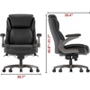 image:imageStaples Randolph Ergonomic Bonded Leather Executive Big amp Tall Chair 400 lb Capacity Black